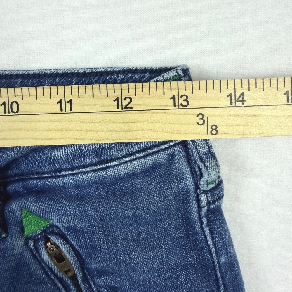 Anthropologie Pilcro High Rise Trouser Bootcut Jeans Blue Button Fly Size 28 - Picture 12 of 15